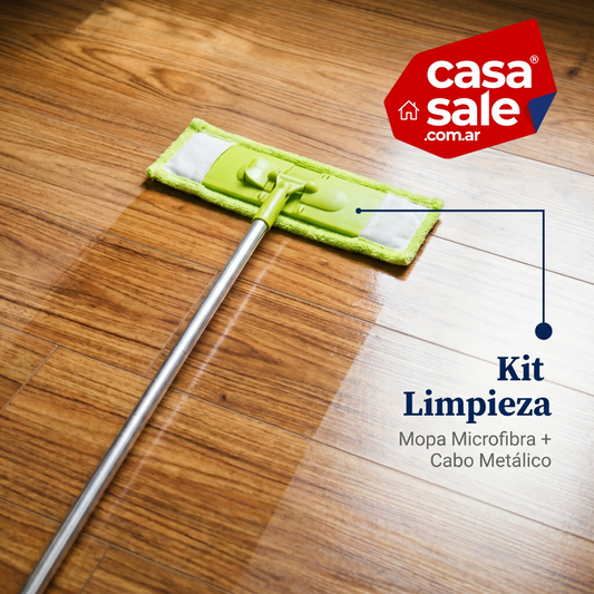 KIT - Mopa Microfibra Premium + Cabo Metálico